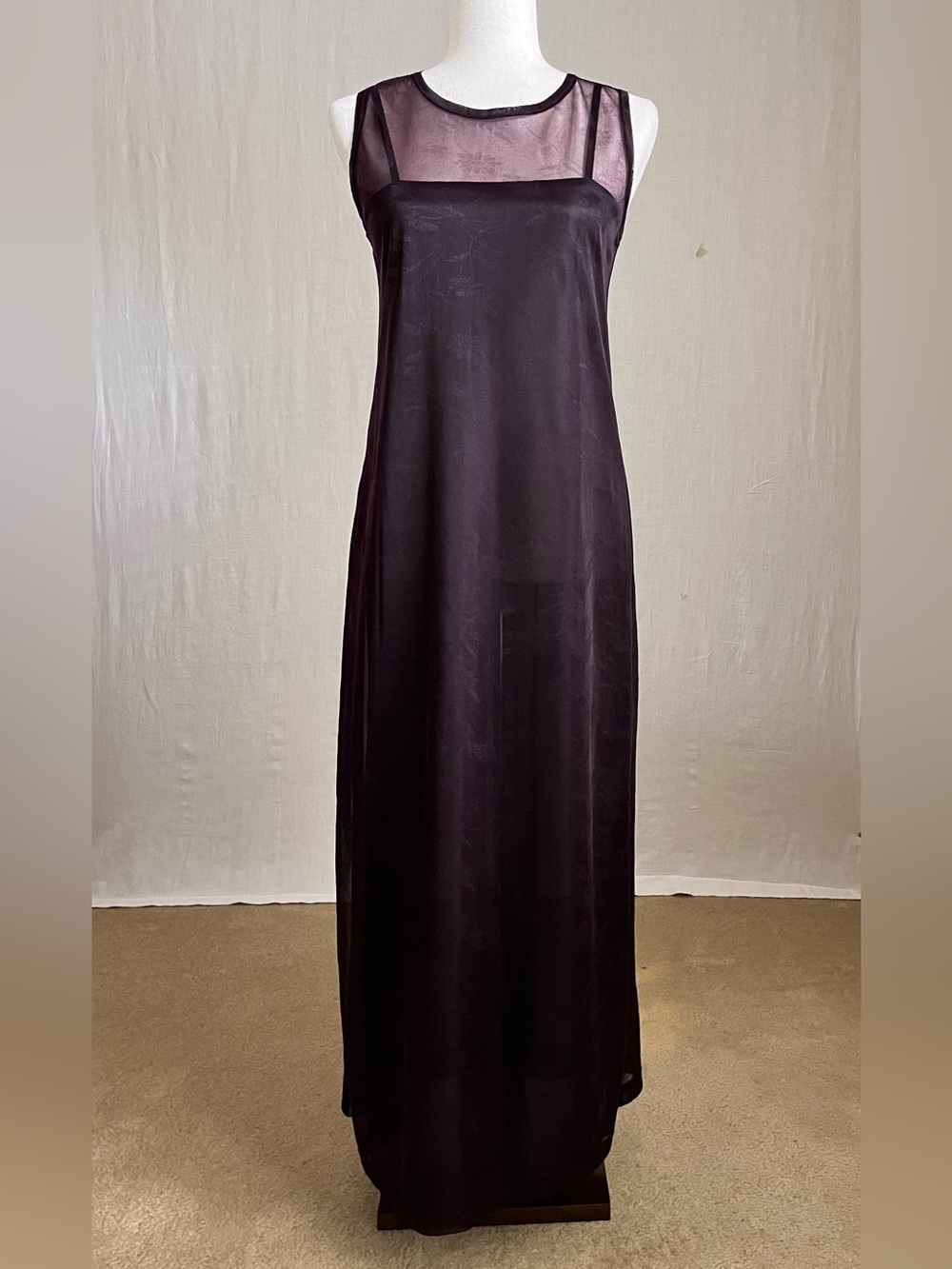 90s Vintage! DKNY - Sheer Layered Maxi Dress - Fits S (Label is Medium)